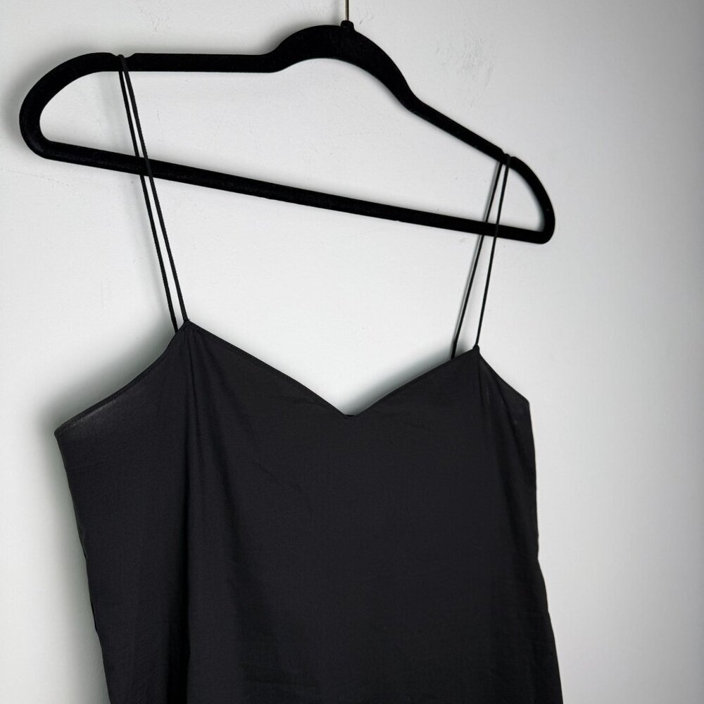 Theory Mini Slip Spaghetti Strap Black Size Small Minimalist Chic CBK - Picture 3 of 7